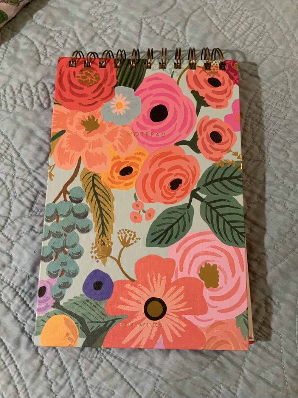 Rifle Paper Co. Floral Notepad in Pink, Coral, Green, Gold, Purple